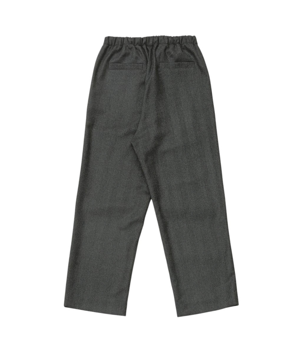 GABRIELA COLL GARMENTS ''NO.288 SPECIAL WOOL DRAWSTRING TROUSERS'' (GREY HERRINGBONE)