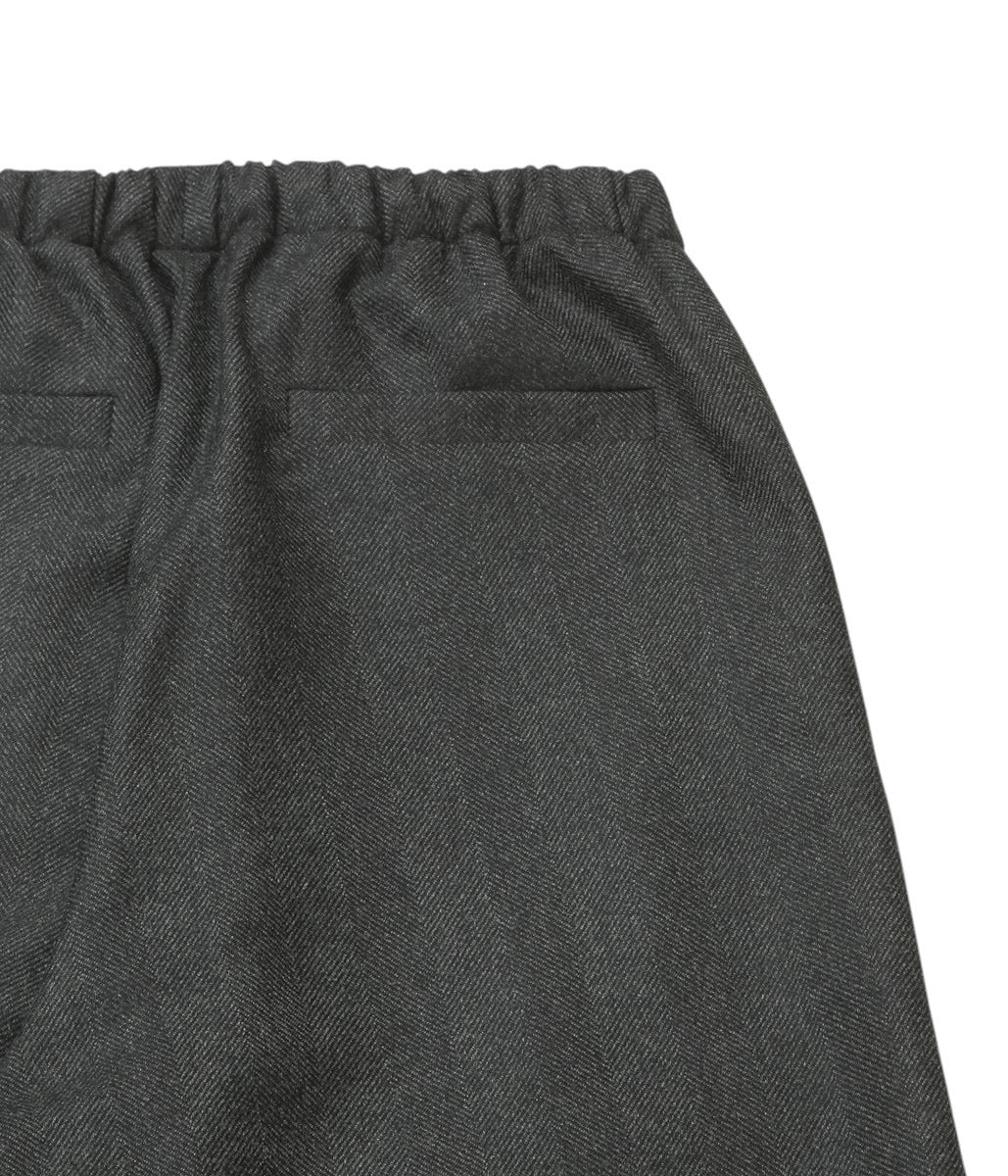 GABRIELA COLL GARMENTS ''NO.288 SPECIAL WOOL DRAWSTRING TROUSERS'' (GREY HERRINGBONE)