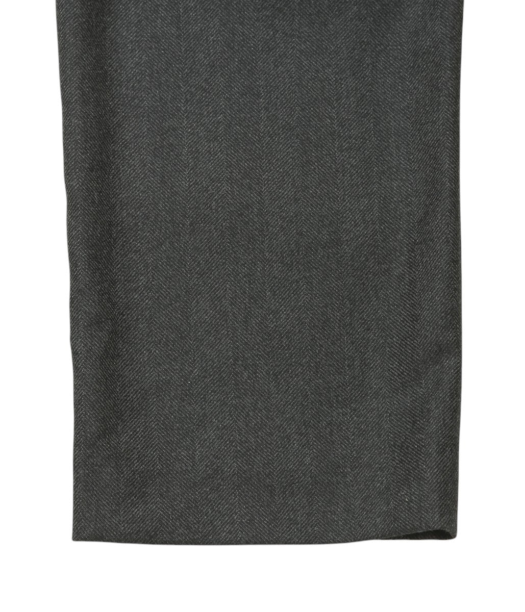 GABRIELA COLL GARMENTS ''NO.288 SPECIAL WOOL DRAWSTRING TROUSERS'' (GREY HERRINGBONE)