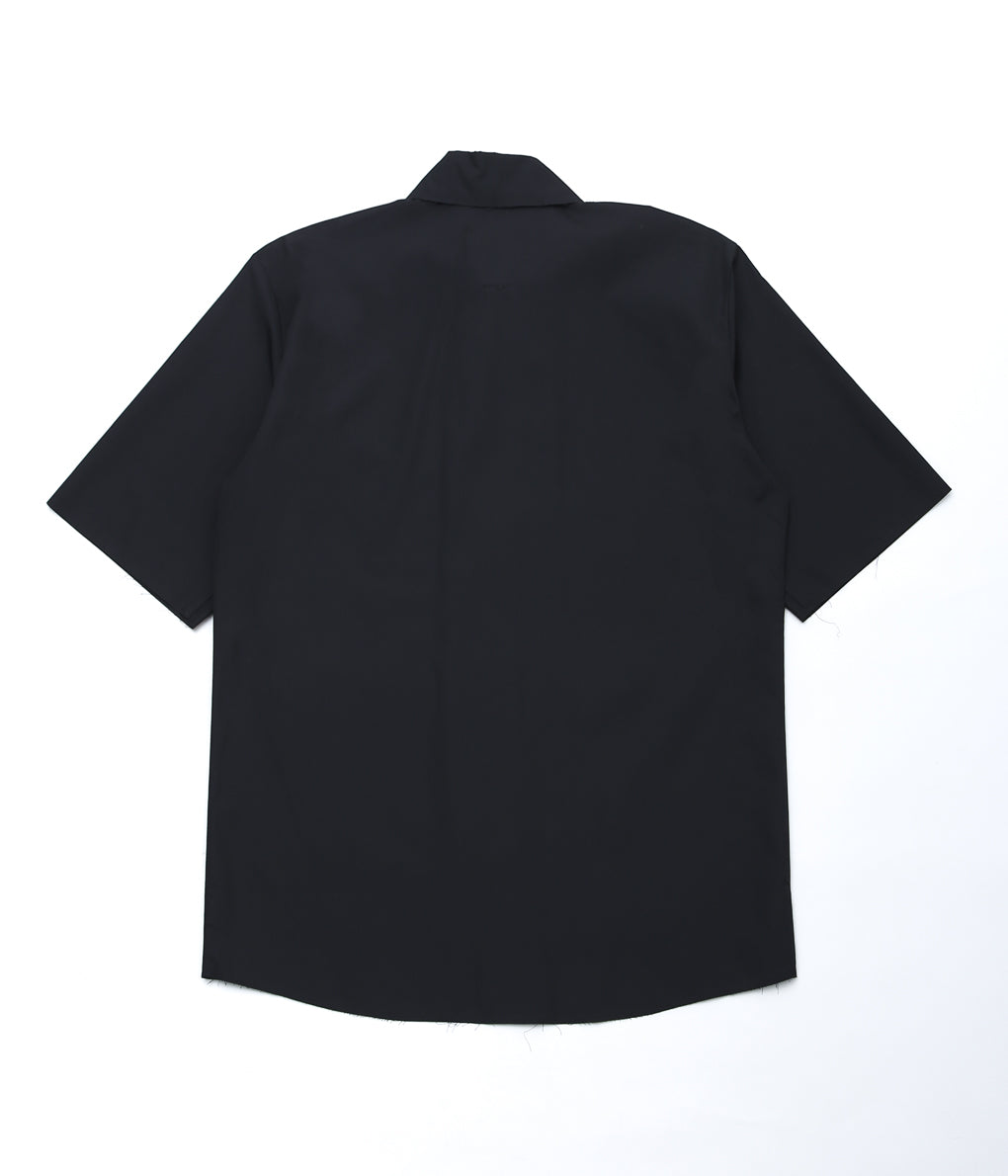 GABRIELA COLL GARMENTS ''NO.307 POPLIN SHORT SLEEVE SHIRT ''(BLACK)