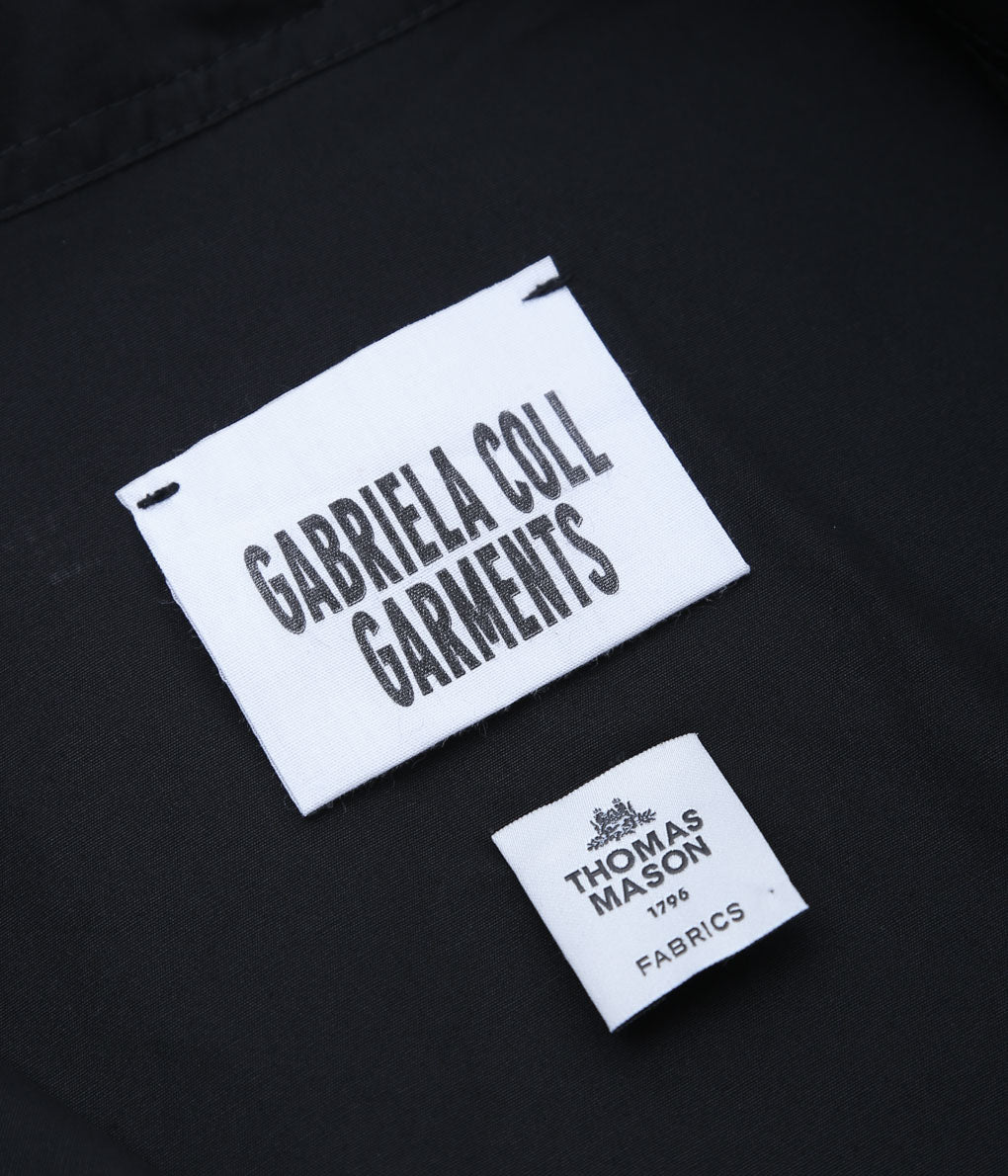 GABRIELA COLL GARMENTS ''NO.307 POPLIN SHORT SLEEVE SHIRT ''(BLACK)