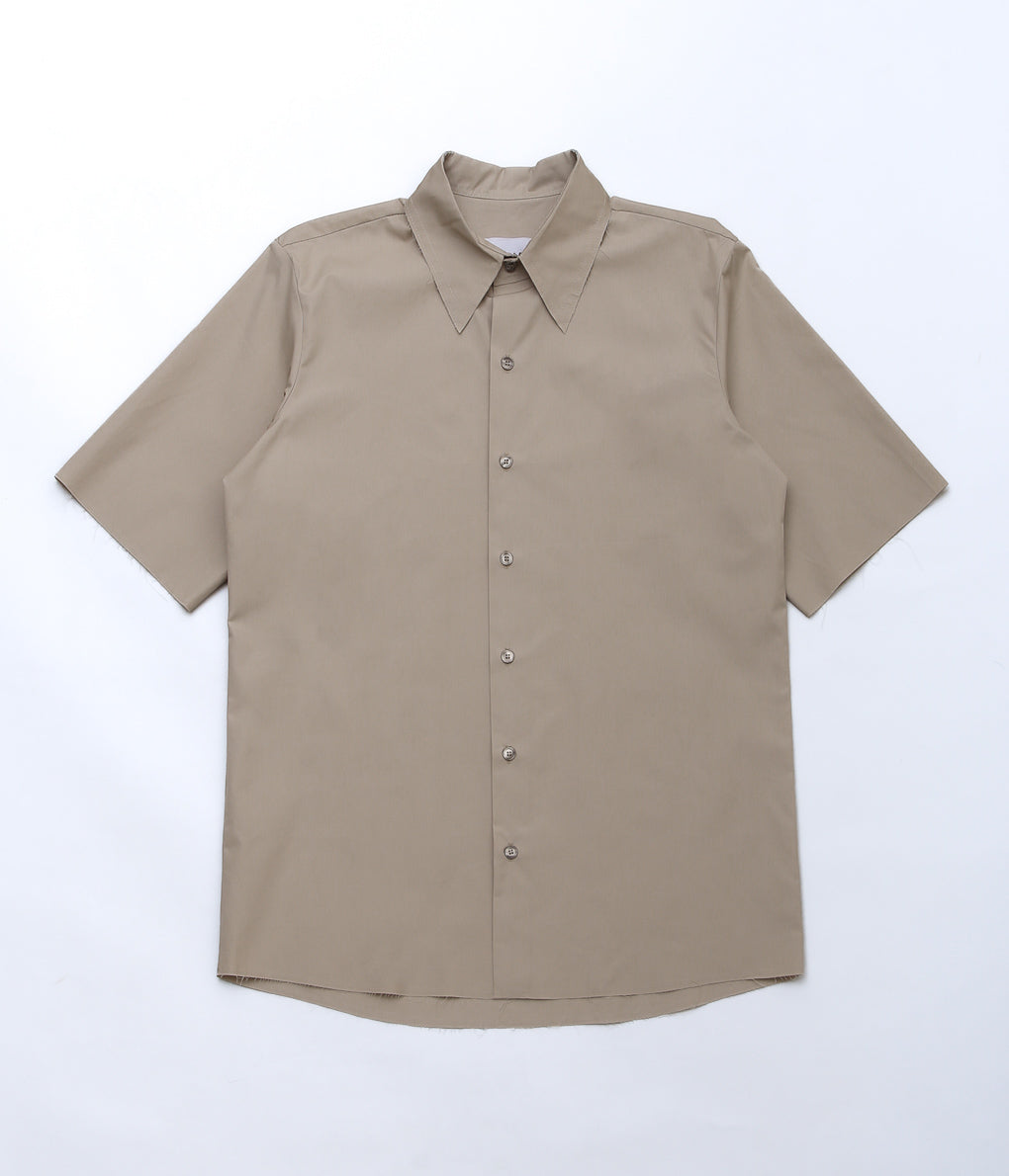 GABRIELA COLL GARMENTS ''NO.307 POPLIN SHORT SLEEVE SHIRT'' (BEIGE)