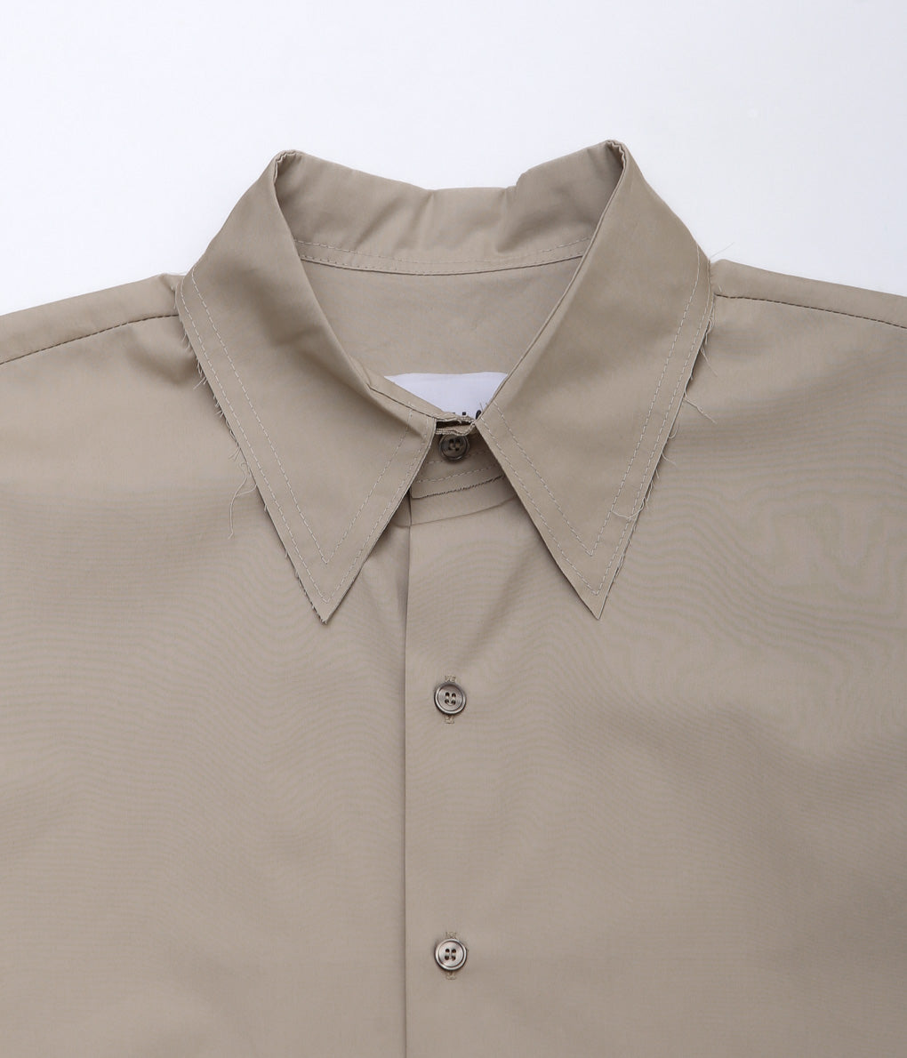 GABRIELA COLL GARMENTS ''NO.307 POPLIN SHORT SLEEVE SHIRT'' (BEIGE)