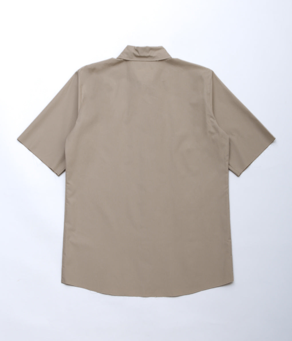 GABRIELA COLL GARMENTS ''NO.307 POPLIN SHORT SLEEVE SHIRT'' (BEIGE)