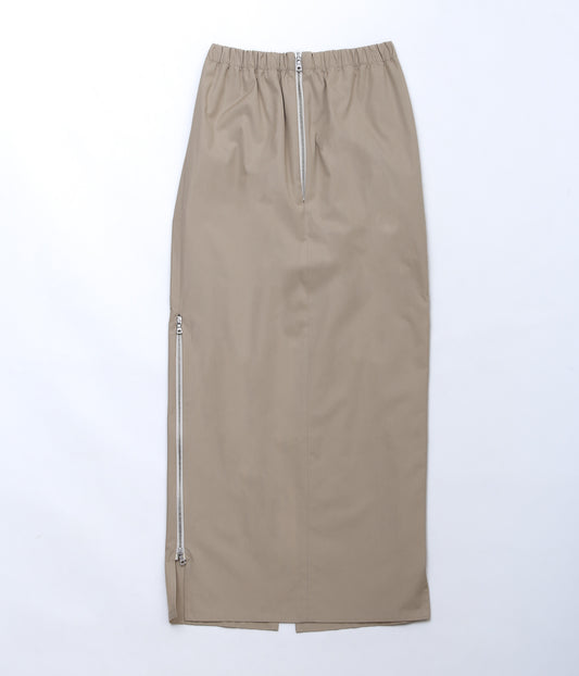 GABRIELA COLL GARMENTS ''NO.309 POPLIN THREE ZIPPER SKIRT'' (BEIGE)