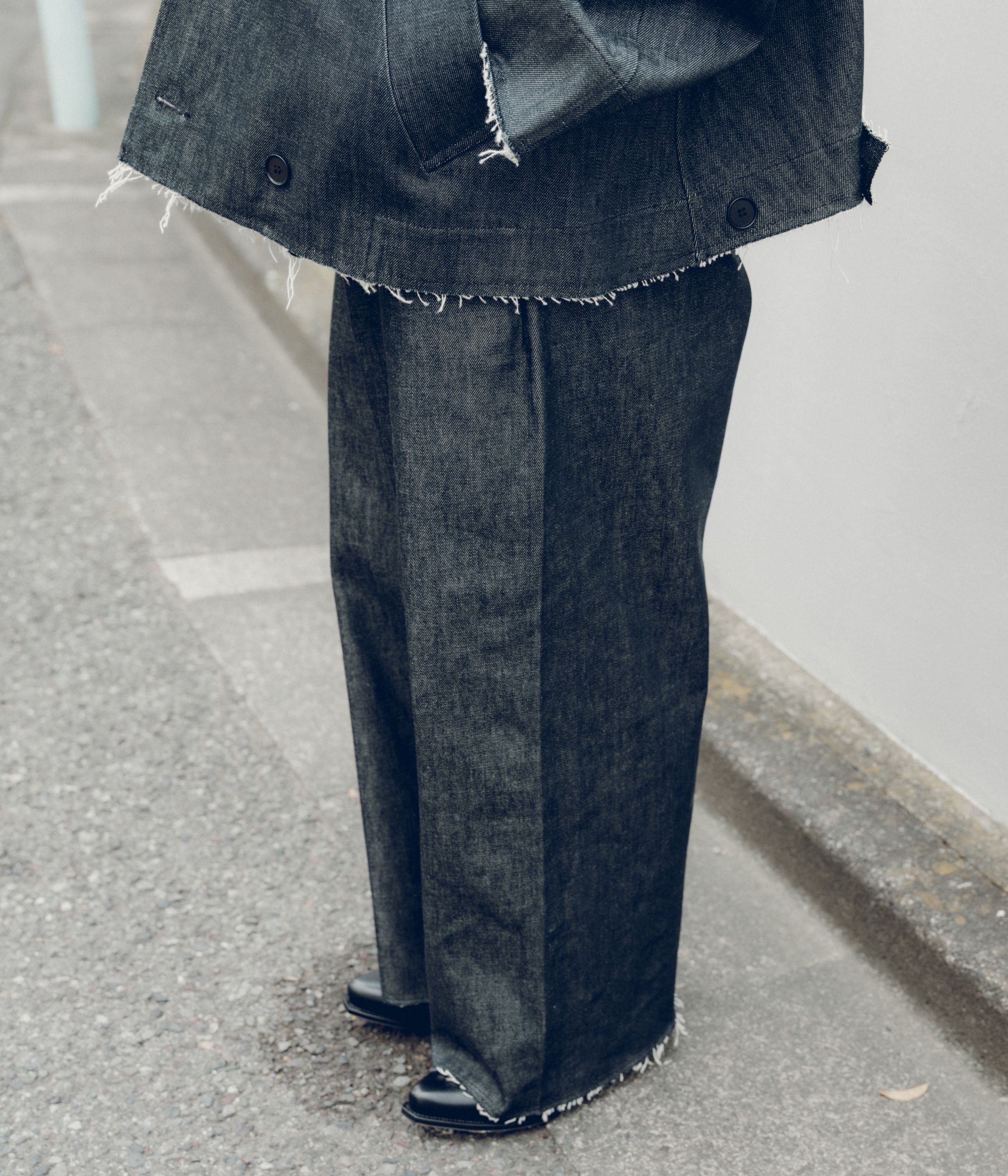 GABRIELA COLL GARMENTS ''NO.310 CROSSED TROUSERS'' (BLACK