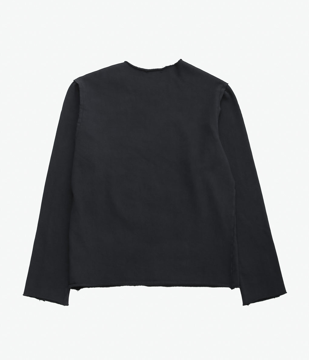 GABRIELA COLL GARMENTS ''NO.317 ORGANIC COTTON FLEECE TOP'' (BLACK