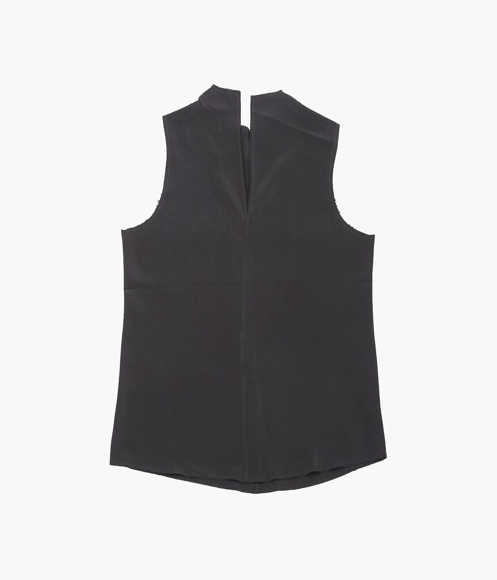 GABRIELA COLL GARMENTS ''NO.322 CUPRO CENTER SEAMS TOP'' (BLACK