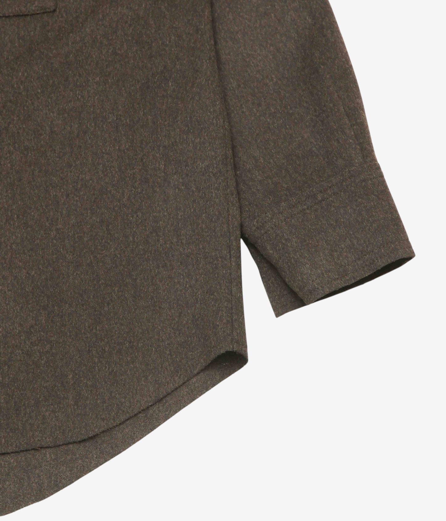 GABRIELA COLL GARMENTS "NO.328 HEAVY WOOL OVERSIZED SHIRT" (BROWN)