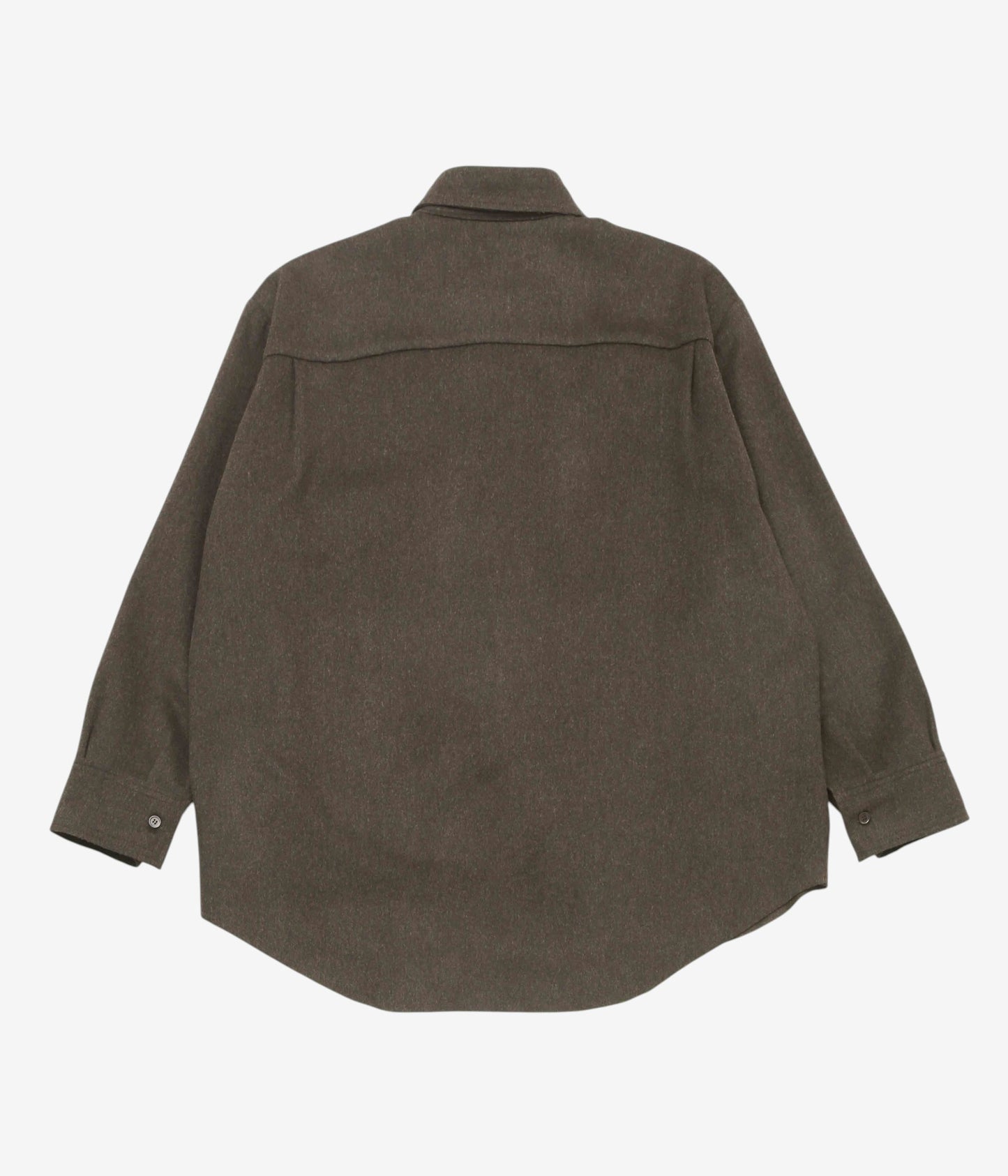 GABRIELA COLL GARMENTS "NO.328 HEAVY WOOL OVERSIZED SHIRT" (BROWN)
