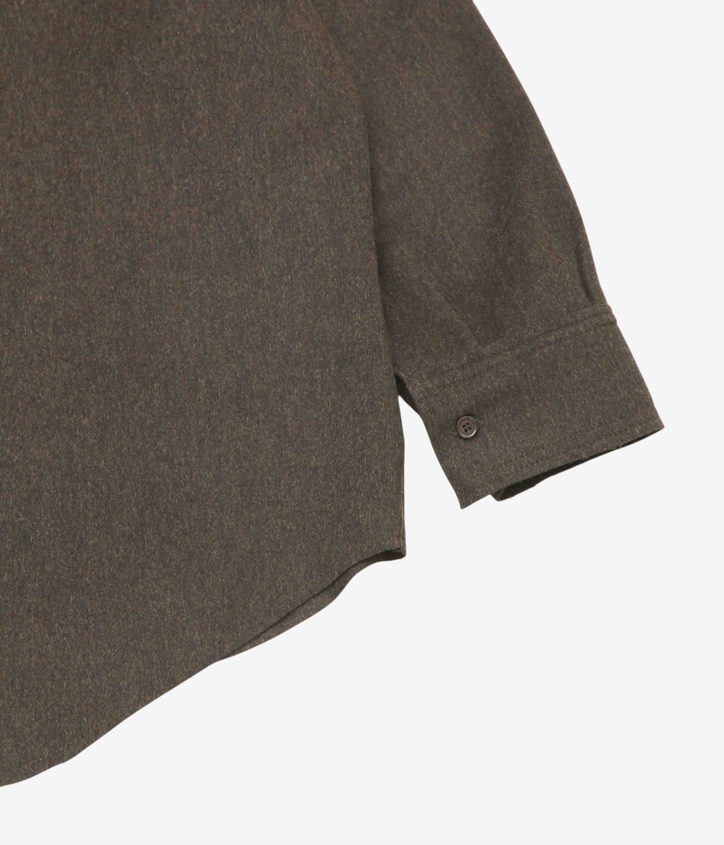 GABRIELA COLL GARMENTS "NO.328 HEAVY WOOL OVERSIZED SHIRT" (BROWN)