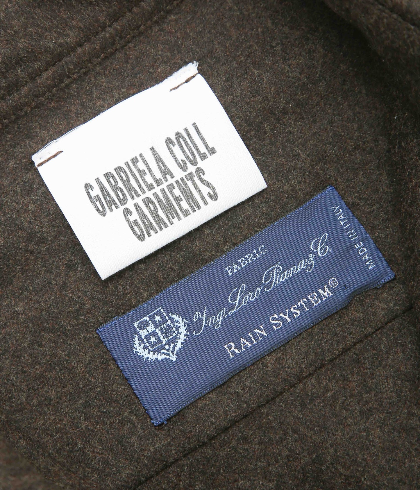 GABRIELA COLL GARMENTS "NO.328 HEAVY WOOL OVERSIZED SHIRT" (BROWN)