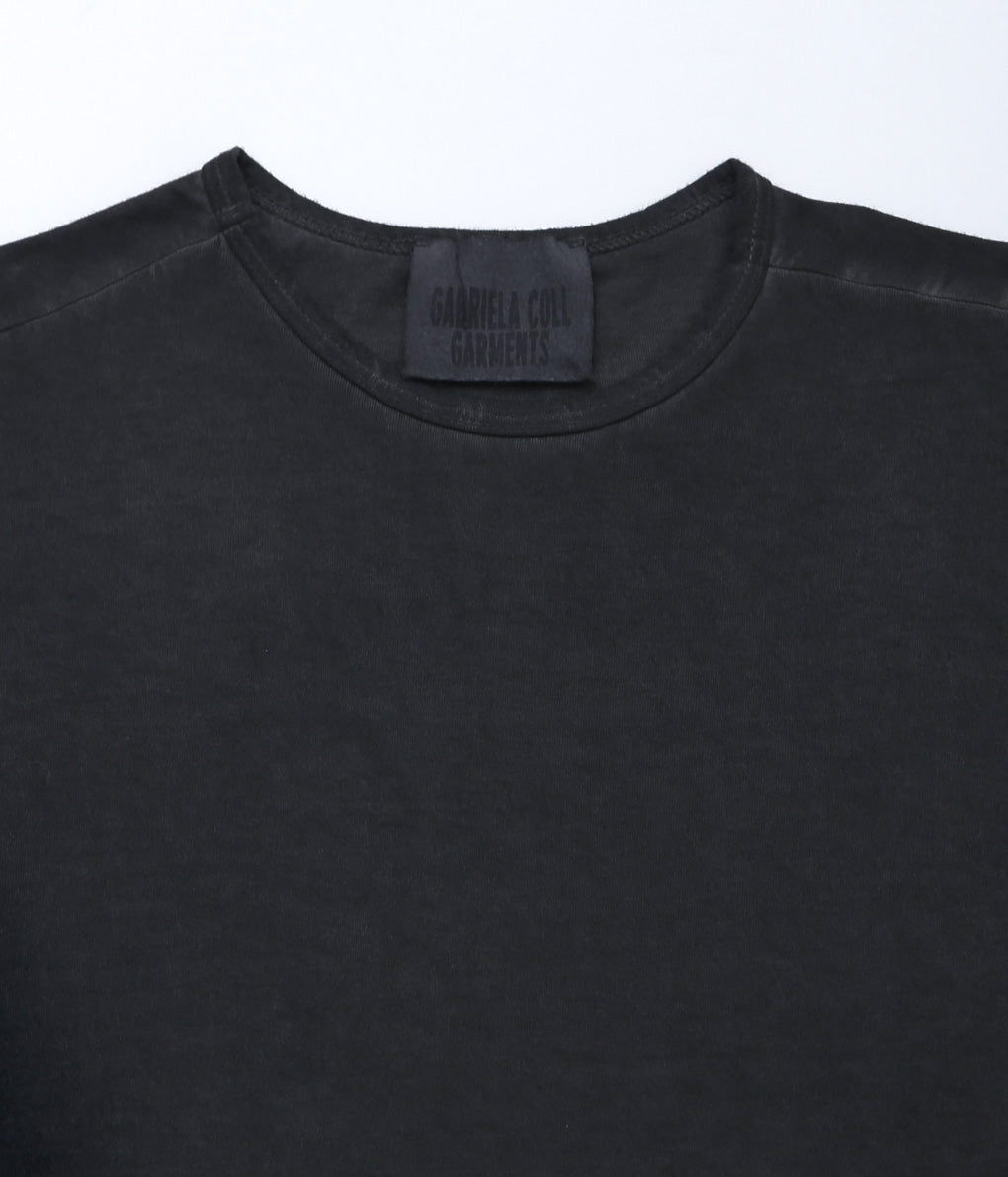 GABRIELA COLL GARMENTS ''NO.33 ORGANIC COTTON SLEEVELESS T-SHIRT ''(BLACK)