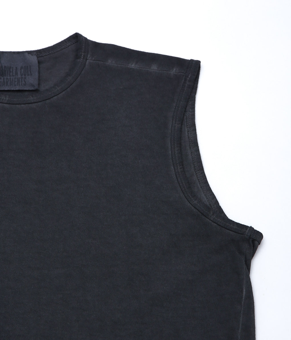 GABRIELA COLL GARMENTS ''NO.33 ORGANIC COTTON SLEEVELESS T-SHIRT'' (BLACK)