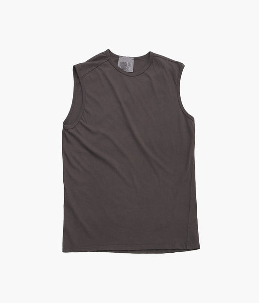 GABRIELA COLL GARMENTS ''NO.33 ORGANIC COTTON SLEEVELESS T-SHIRT'' (BROWN)