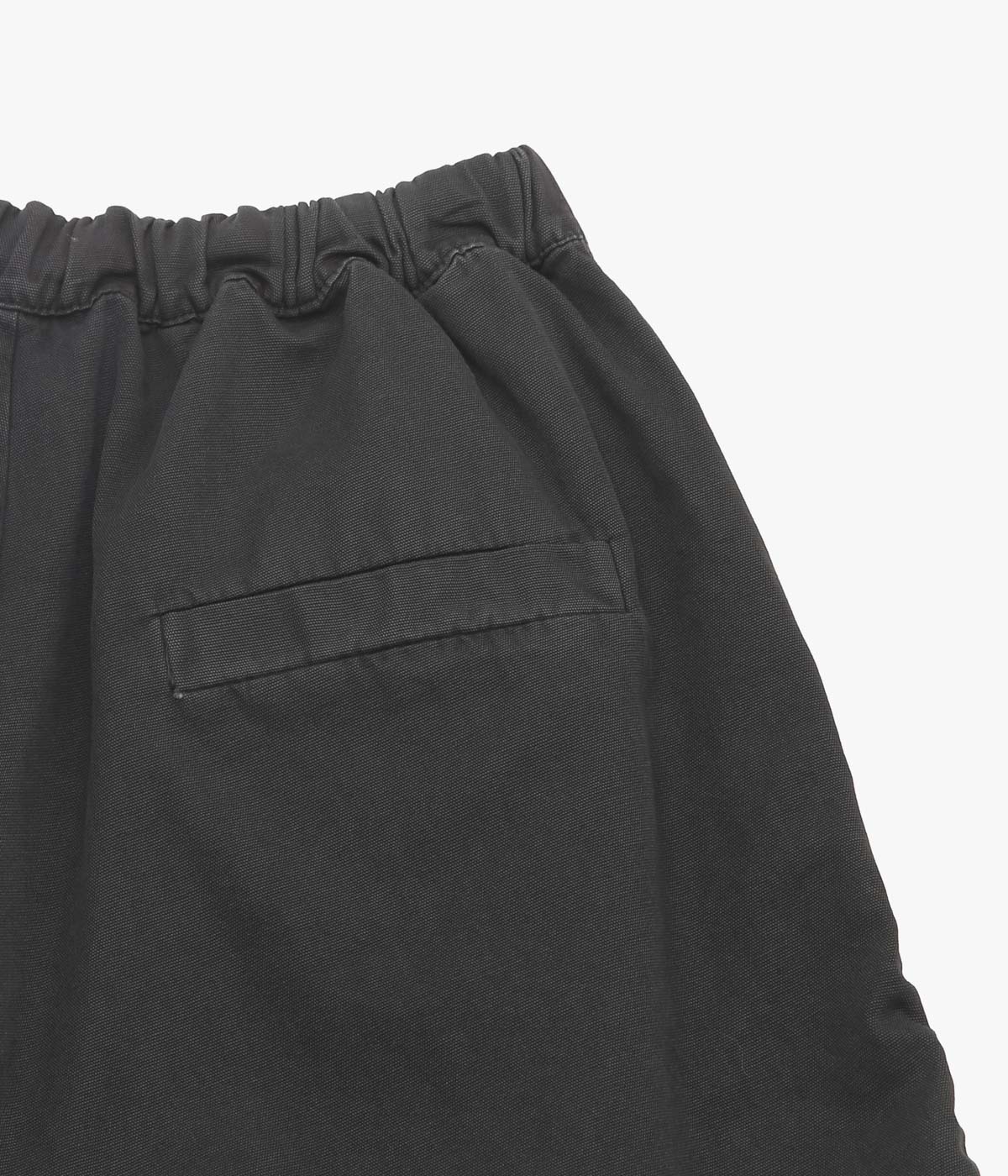 GABRIELA COLL GARMENTS ''NO.330 THIN CANVAS DRAPED SHORT TROUSERS'' (BLACK)
