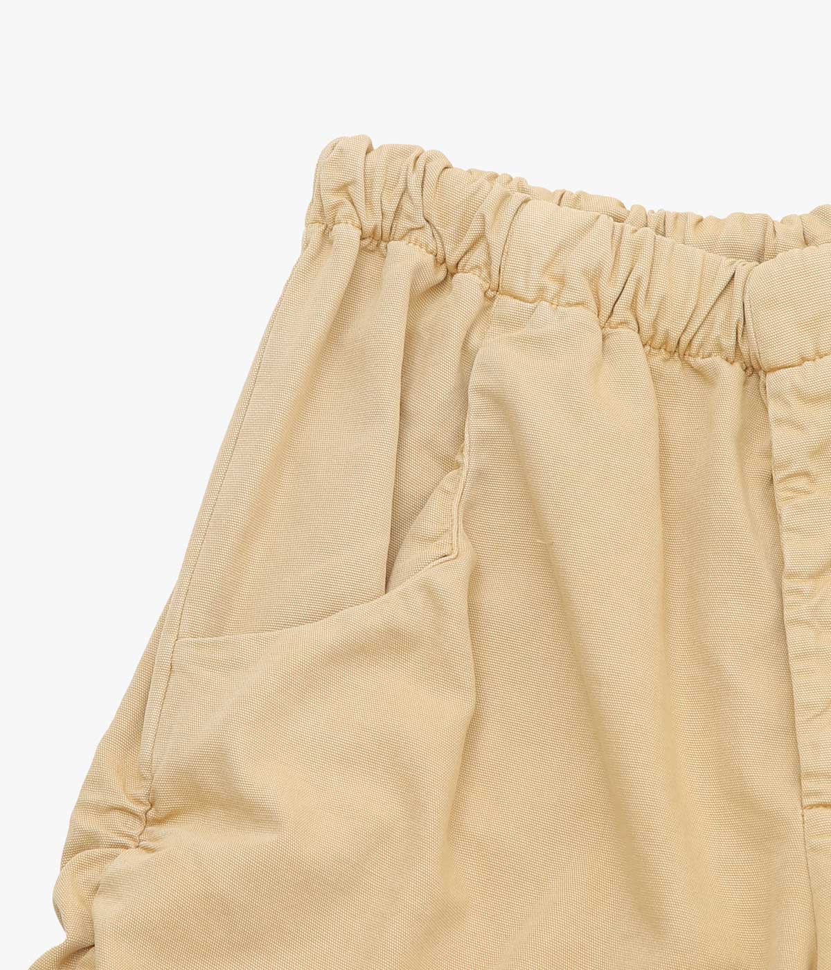 GABRIELA COLL GARMENTS ''NO.330 THIN CANVAS DRAPED SHORT TROUSERS'' (SAND)