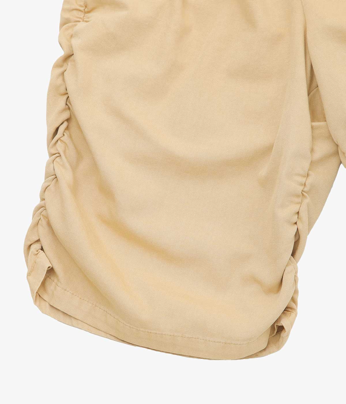 GABRIELA COLL GARMENTS ''NO.330 THIN CANVAS DRAPED SHORT TROUSERS'' (SAND)