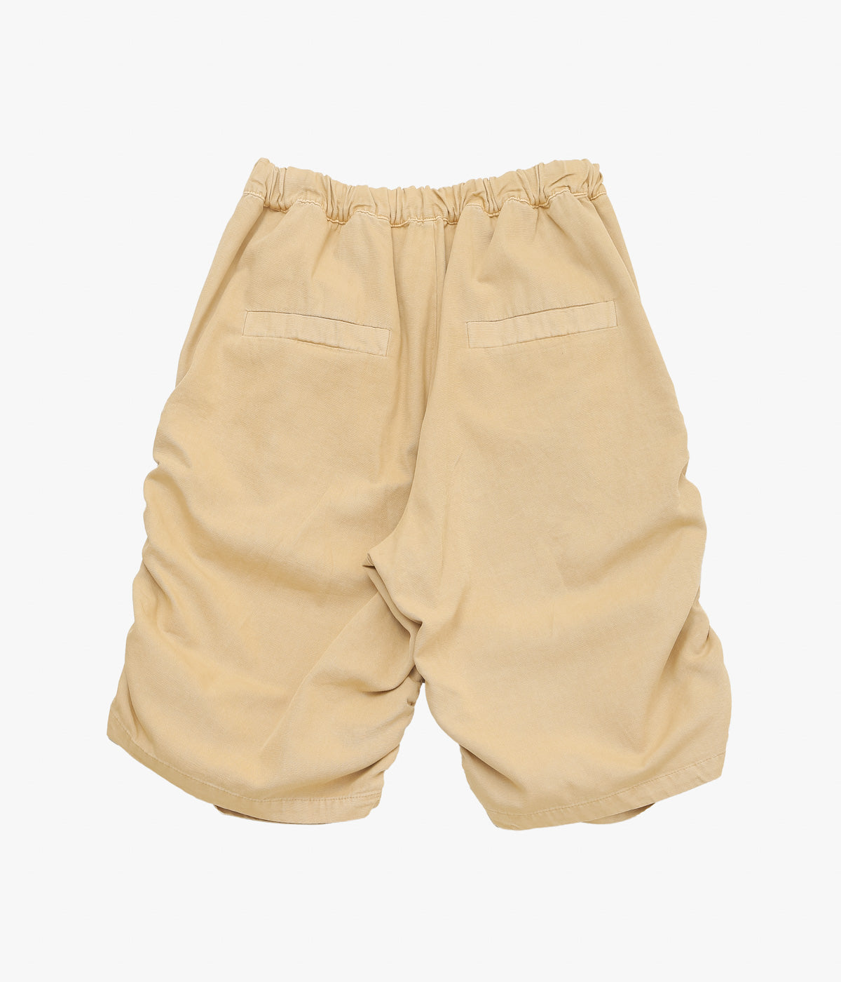 GABRIELA COLL GARMENTS ''NO.330 THIN CANVAS DRAPED SHORT TROUSERS'' (SAND)