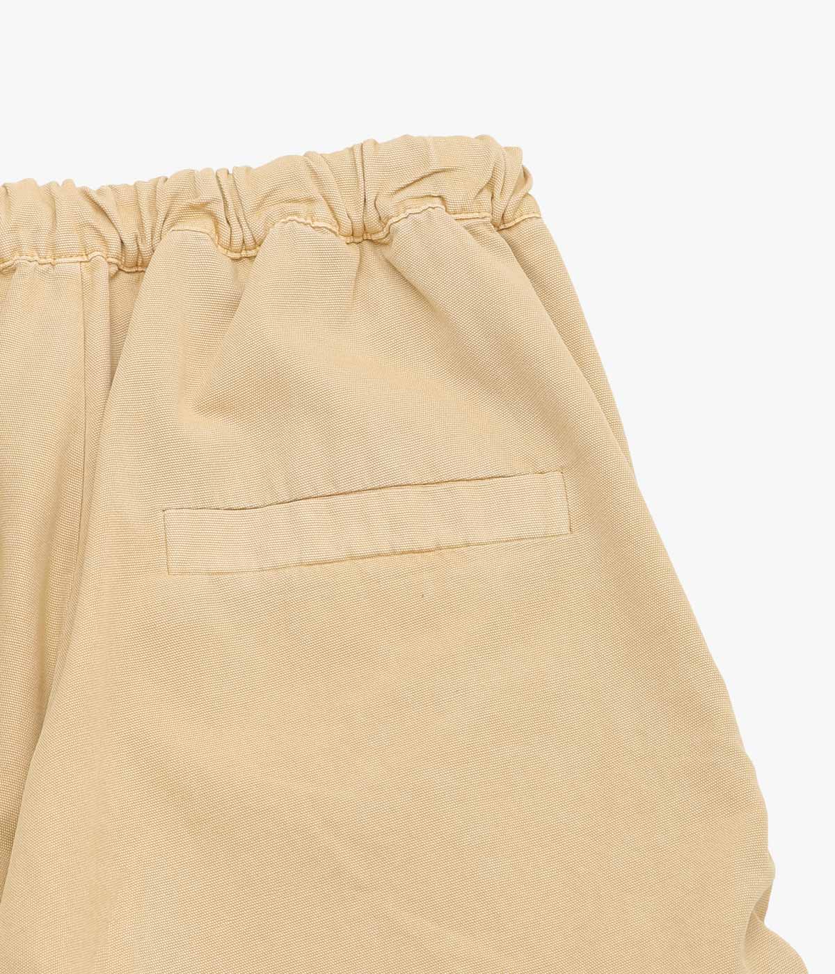 GABRIELA COLL GARMENTS ''NO.330 THIN CANVAS DRAPED SHORT TROUSERS'' (SAND)