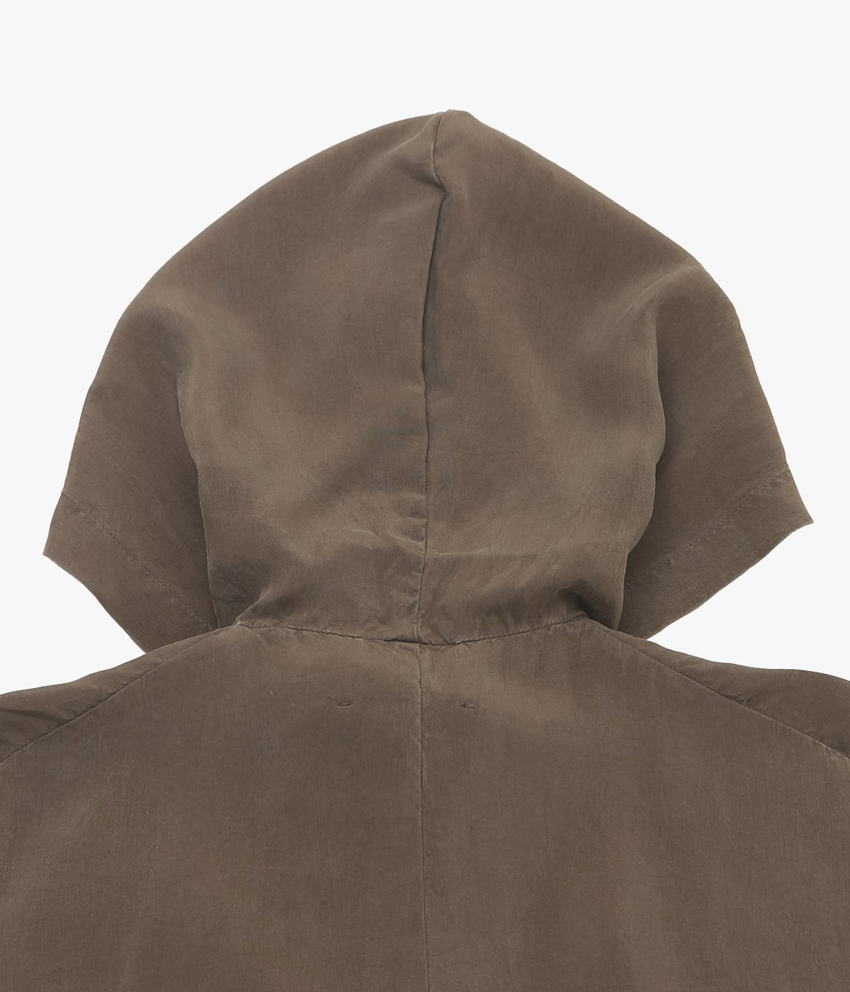 GABRIELA COLL GARMENTS ''NO.335 CUPRO SLEEVELESS HOODED ZIPPER TOP''(BROWN)