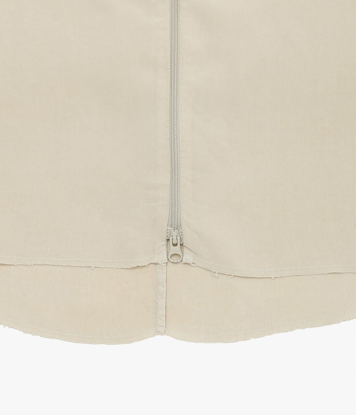 GABRIELA COLL GARMENTS ''NO.335 CUPRO SLEEVELESS HOODED ZIPPER TOP'' (STONE)