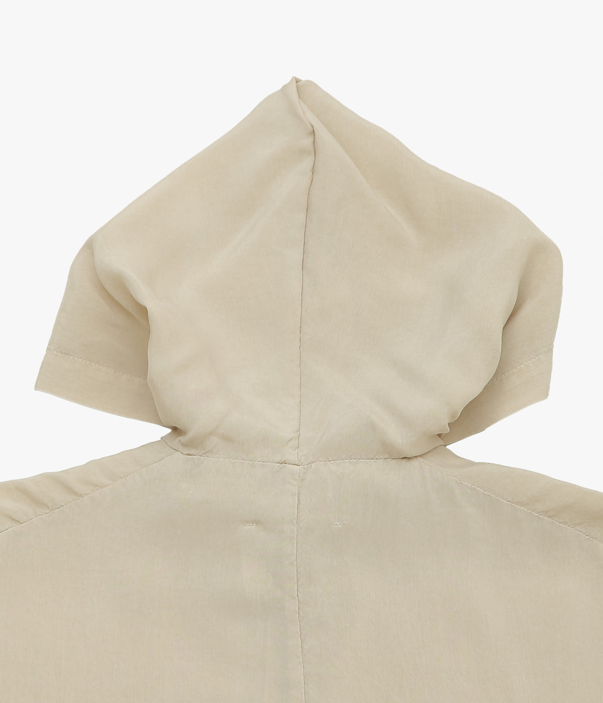 GABRIELA COLL GARMENTS ''NO.335 CUPRO SLEEVELESS HOODED ZIPPER TOP'' (STONE)