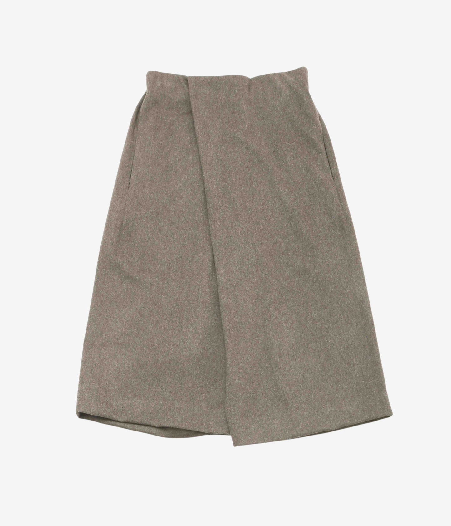 GABRIELA COLL GARMENTS "NO.342 HEAVY WOOL CROSSED SHORT TROUSERS" (DUST)