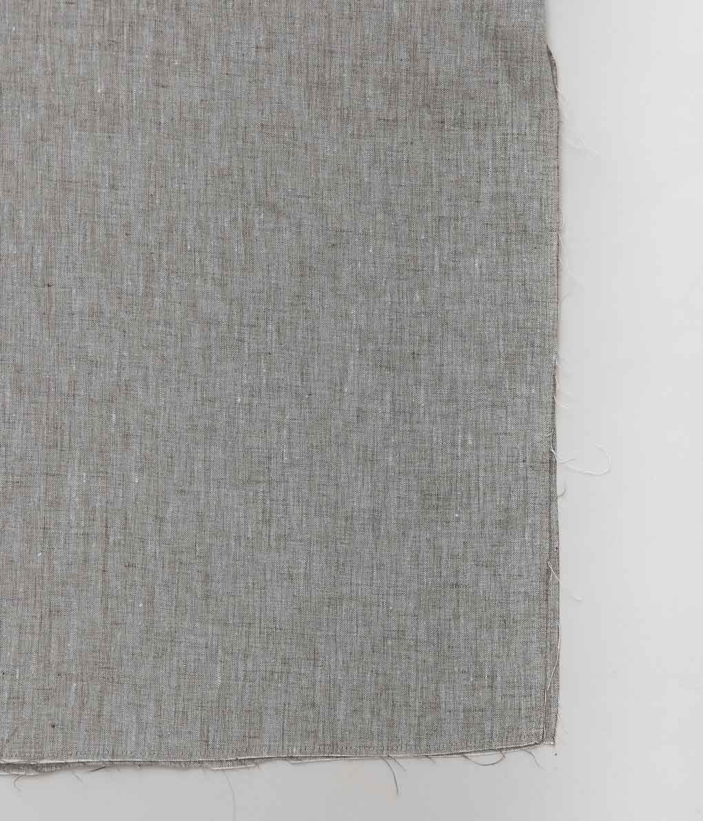 GABRIELA COLL GARMENTS ''NO.61 LINEN V-NECK DRESS ''(GREY MELANGE)