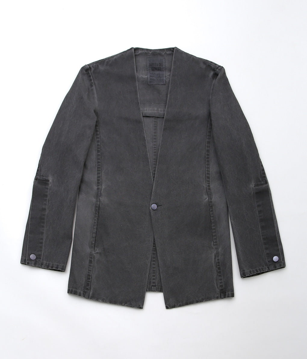 GABRIELA COLL GARMENTS ''NO.63 CANVAS FOLDED JACKET'' (WASHED BLACK)