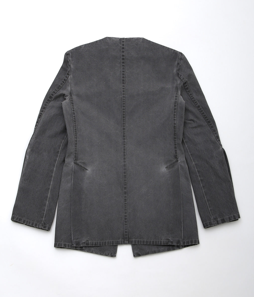 GABRIELA COLL GARMENTS ''NO.63 CANVAS FOLDED JACKET'' (WASHED BLACK)