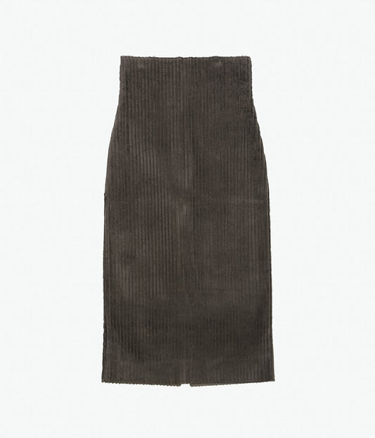GABRIELA COLL GARMENTS ''NO.69 CORDUROY HIGH WAIST SKIRT ''(BROWN)