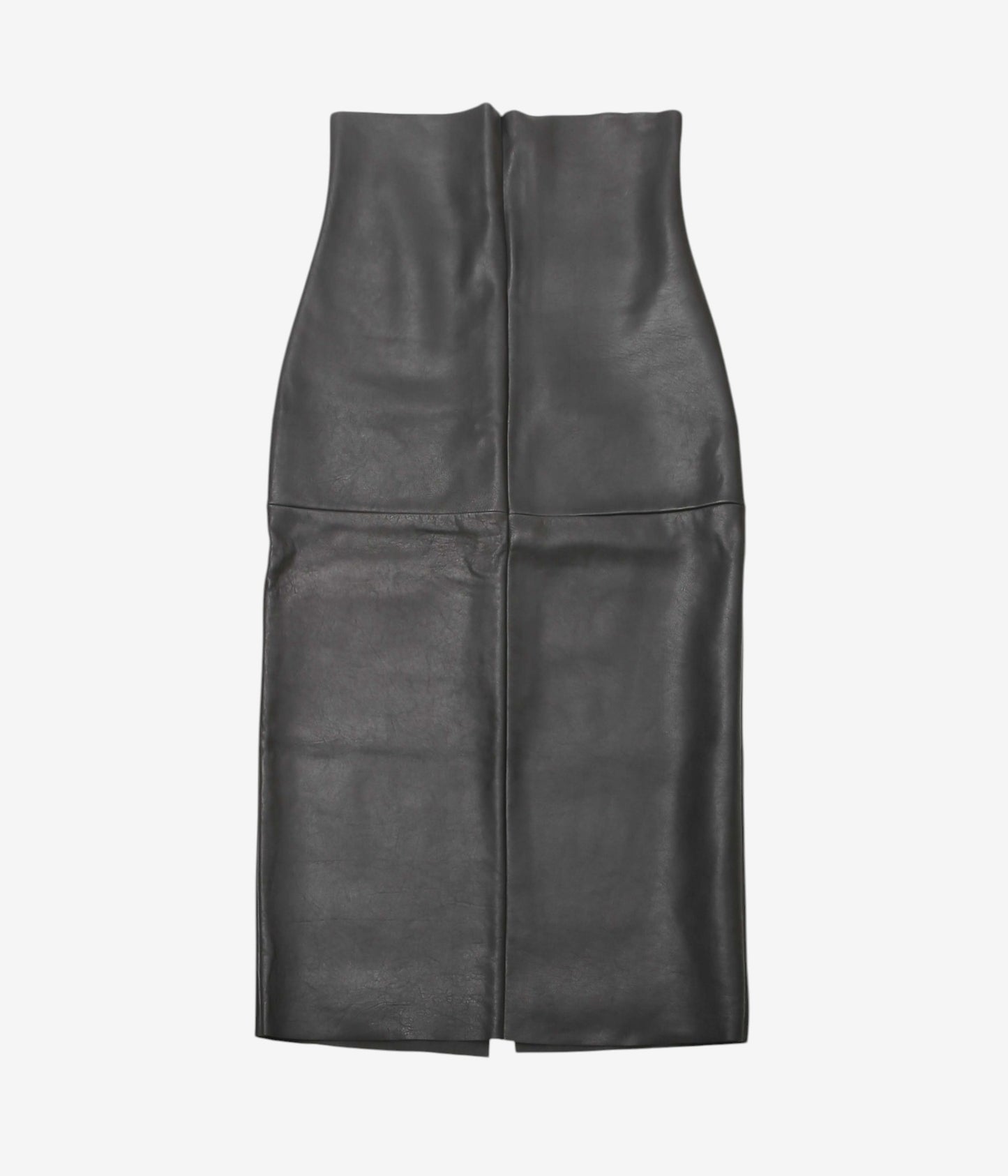 GABRIELA COLL GARMENTS ''NO.69 LEATHER HIGH WAIST SKIRT'' (BLACK)