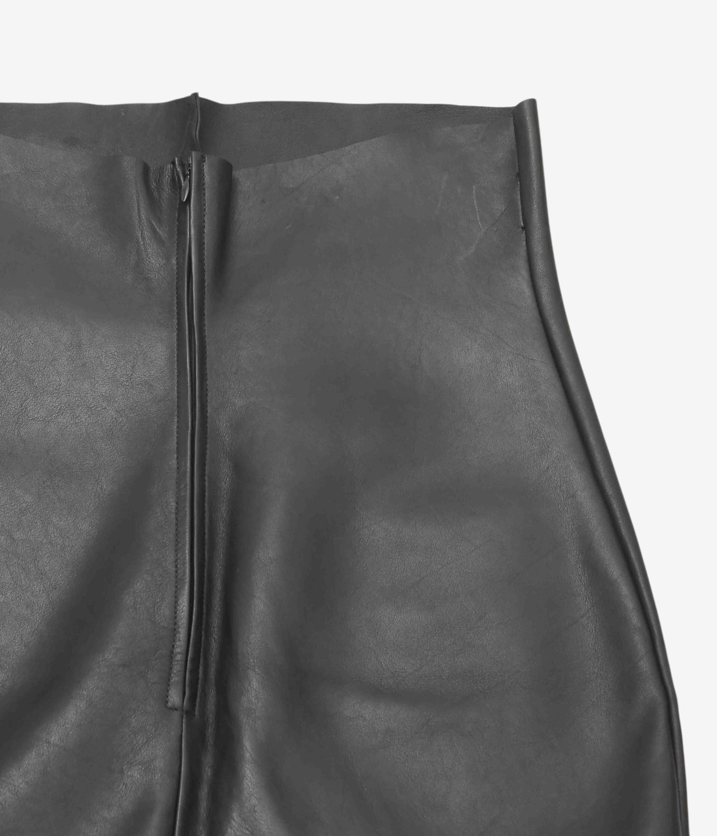 GABRIELA COLL GARMENTS ''NO.69 LEATHER HIGH WAIST SKIRT'' (BLACK)