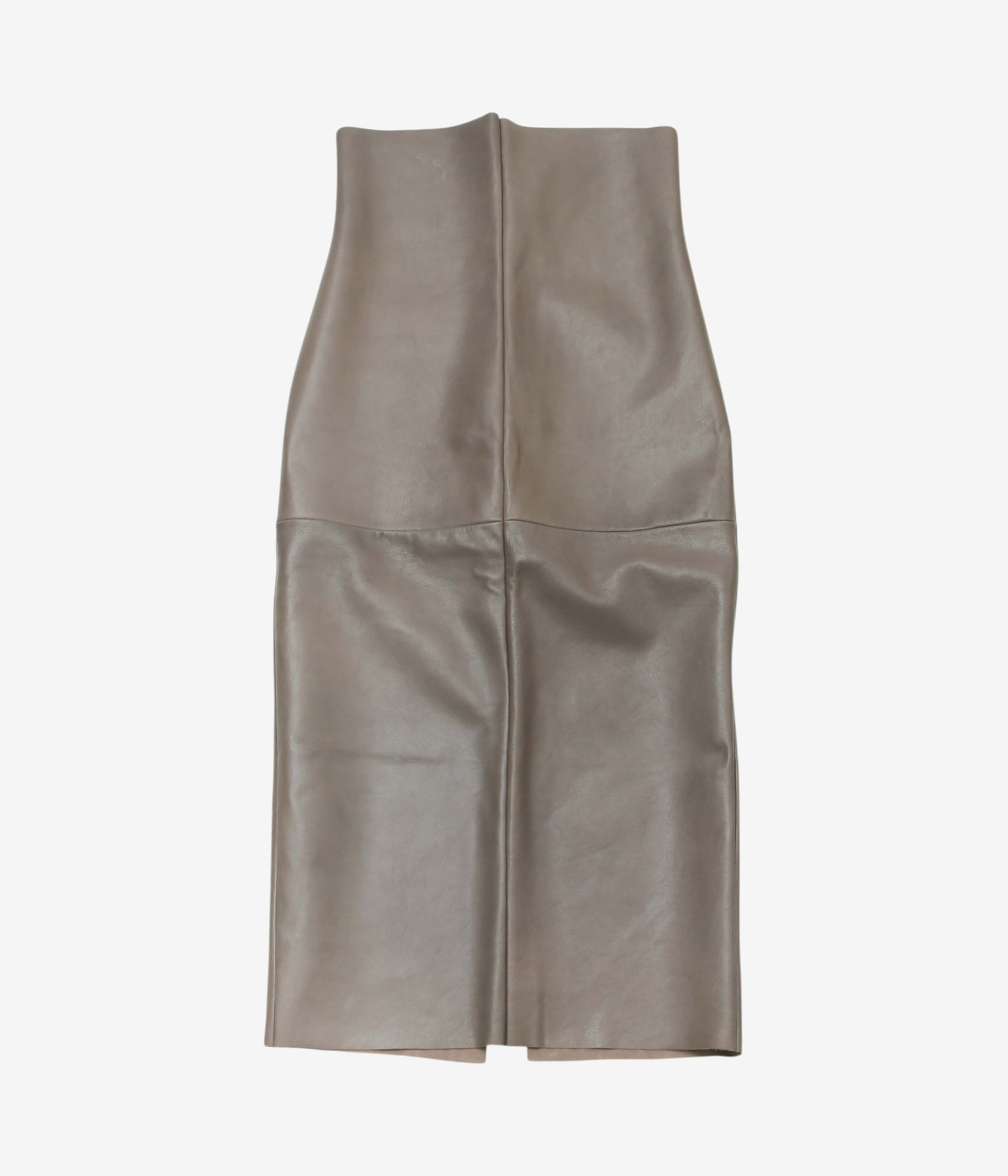 GABRIELA COLL GARMENTS ''NO.69 LEATHER HIGH WAIST SKIRT'' (DUST)