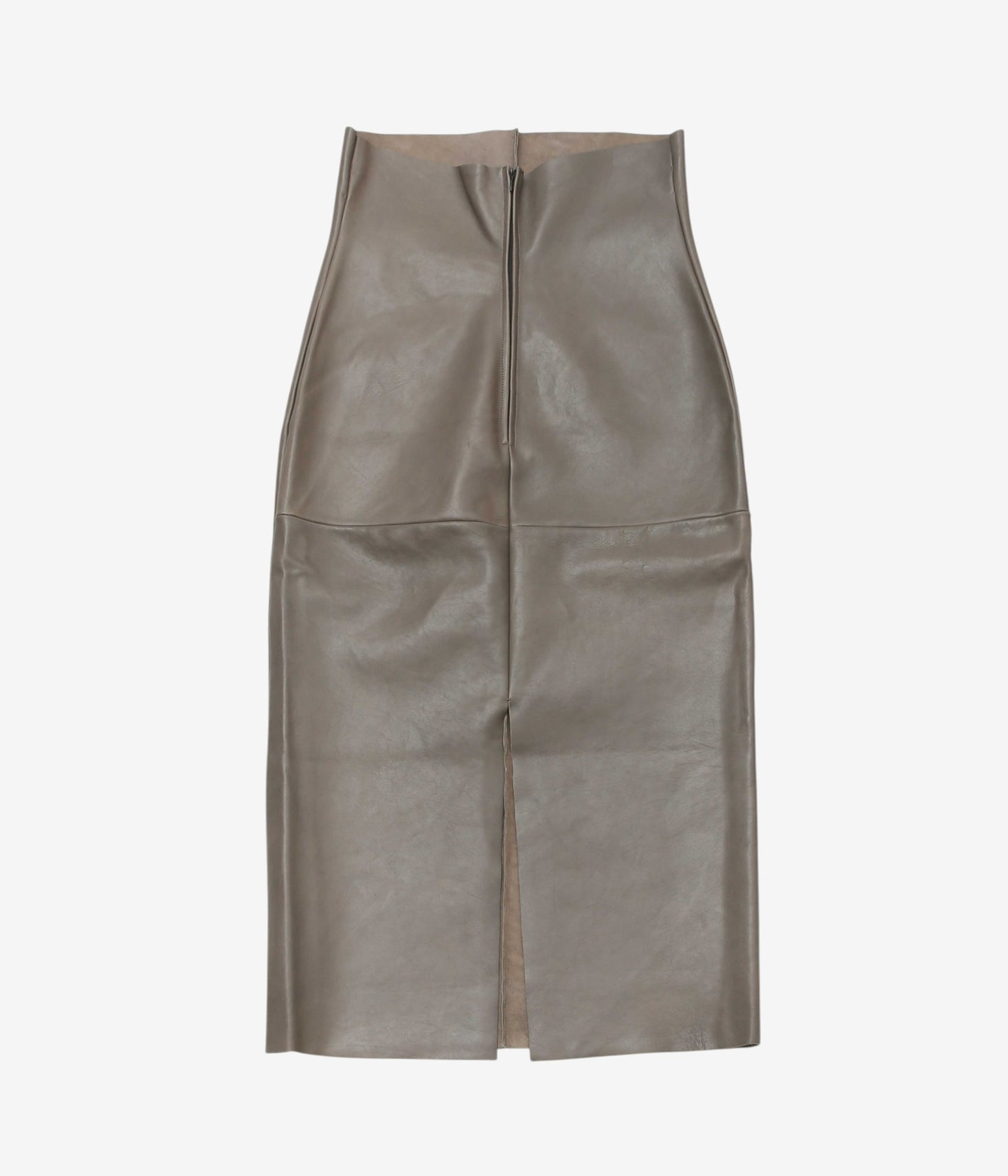 GABRIELA COLL GARMENTS ''NO.69 LEATHER HIGH WAIST SKIRT'' (DUST)
