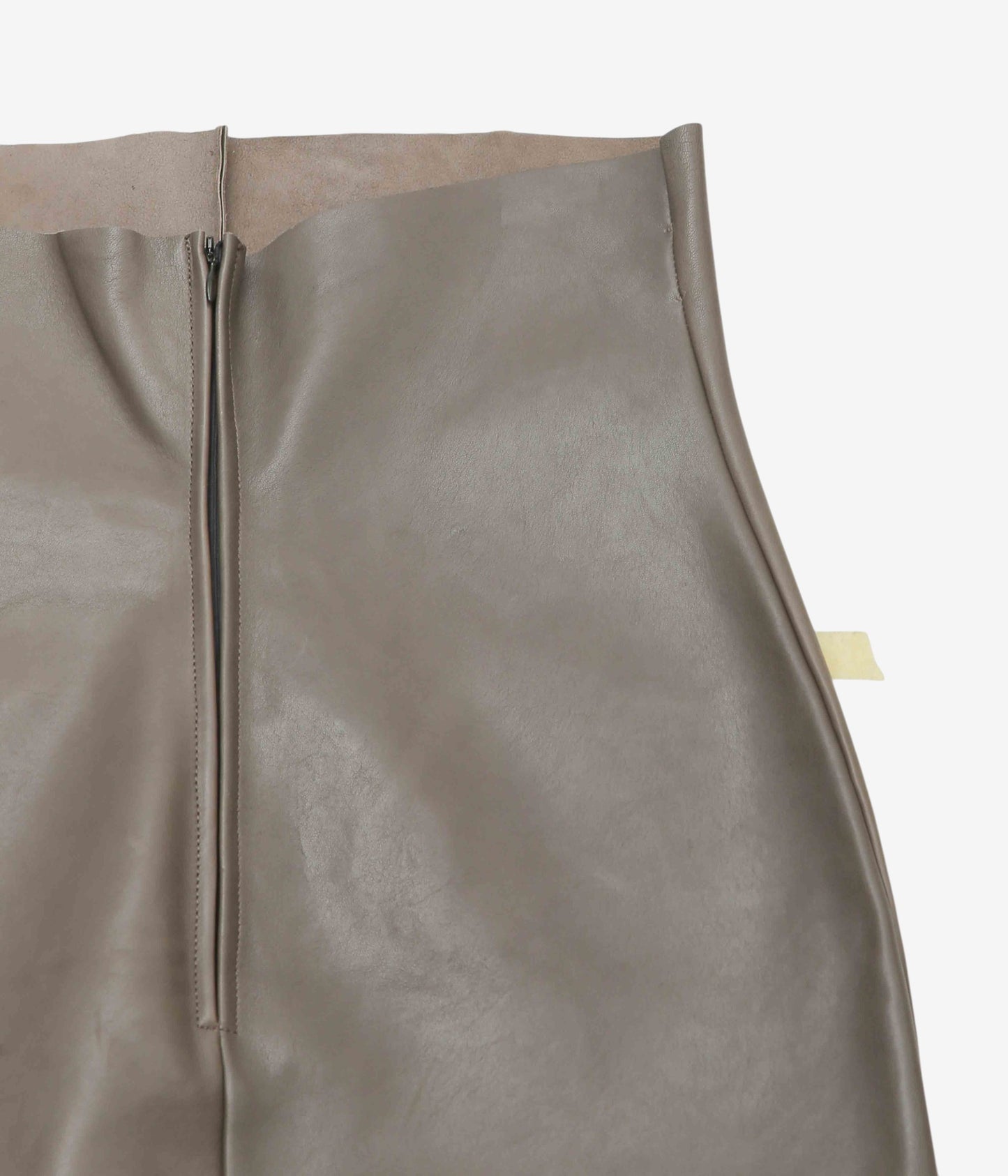 GABRIELA COLL GARMENTS ''NO.69 LEATHER HIGH WAIST SKIRT'' (DUST)