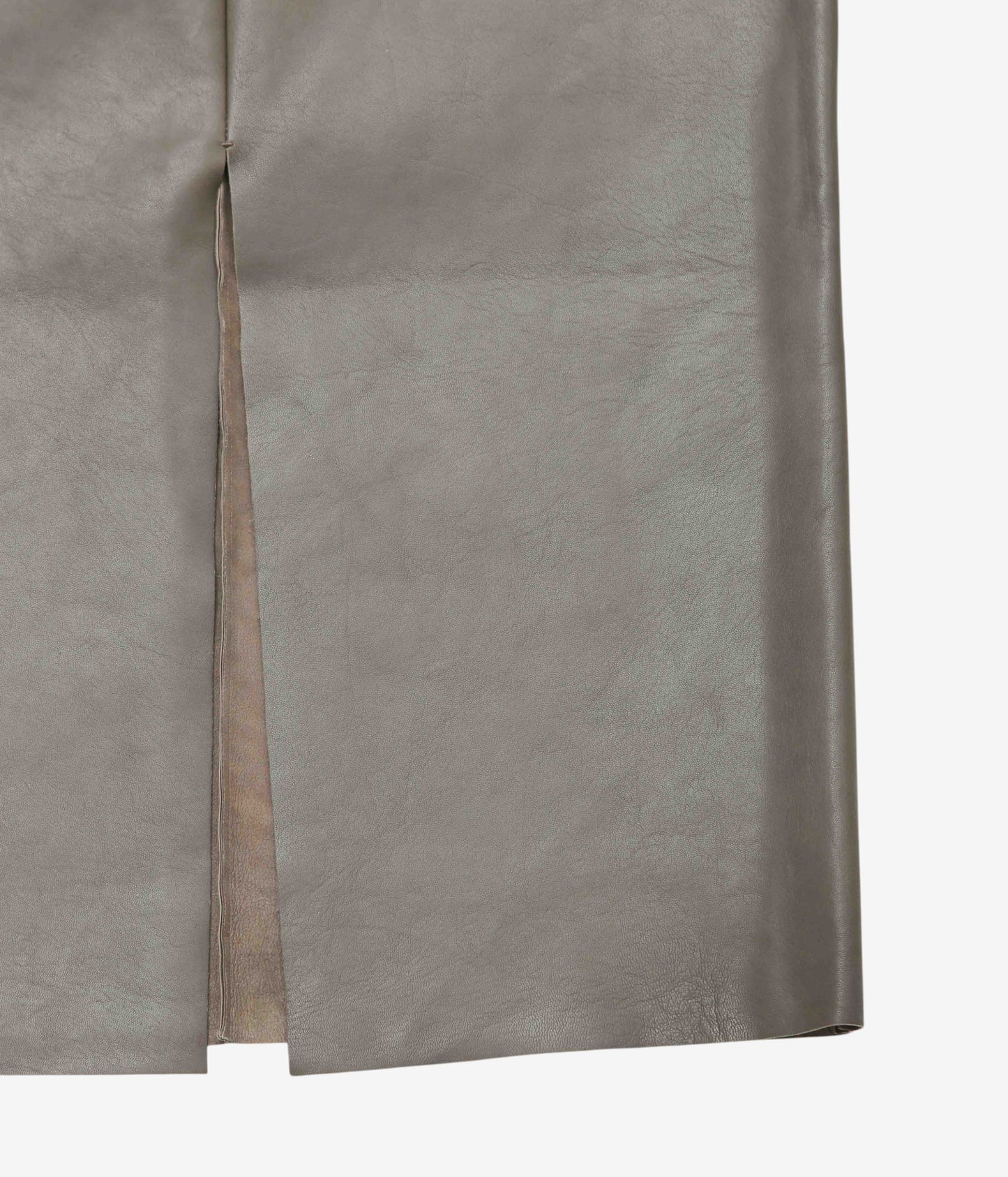 GABRIELA COLL GARMENTS ''NO.69 LEATHER HIGH WAIST SKIRT'' (DUST)