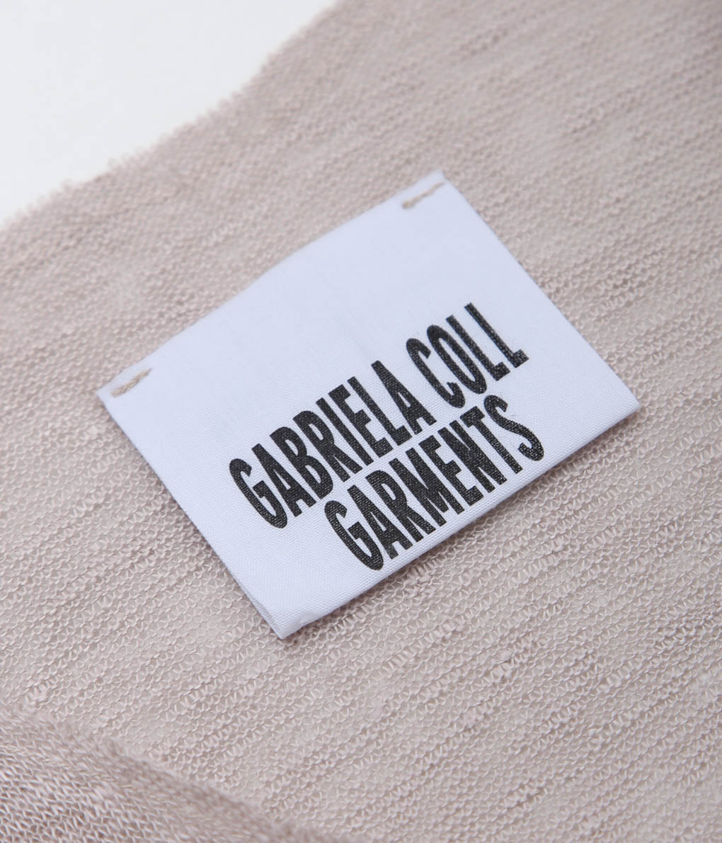 GABRIELA COLL GARMENTS ''NO.73 LINEN JERSEY TOP'' (WARM GREY)