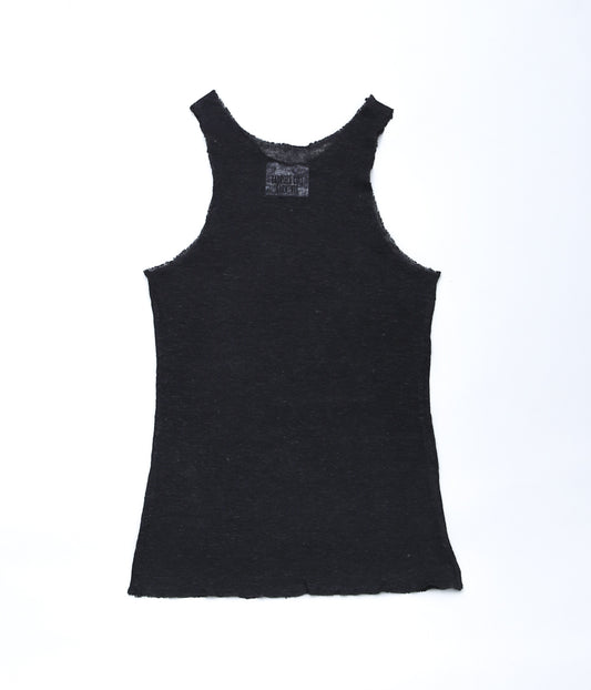 GABRIELA COLL GARMENTS ''NO.73 LINEN JERSEY TOP'' (WASHED BLACK)