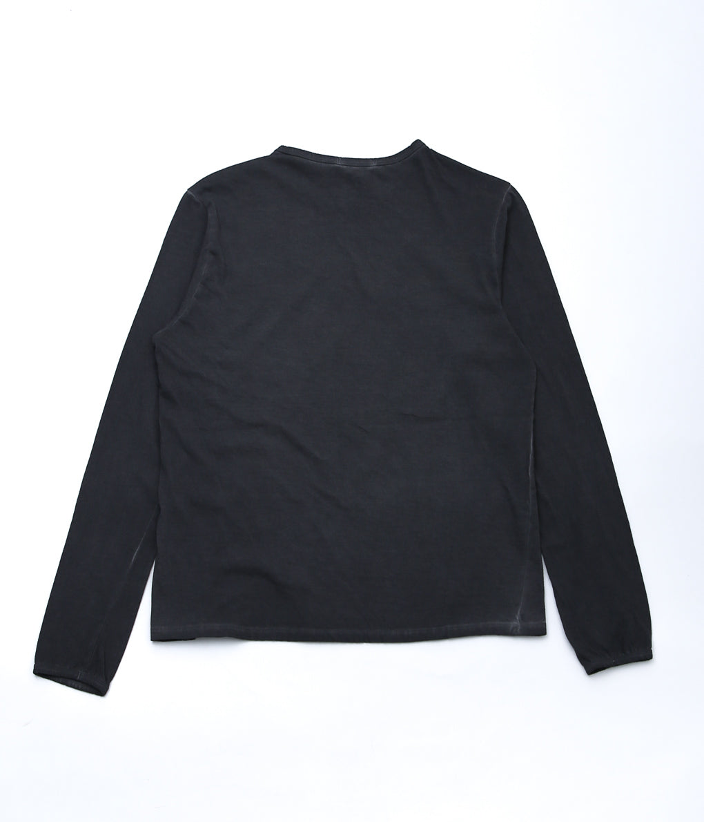 GABRIELA COLL GARMENTS ''NO.87 ORGANIC COTTON LONG SLEEVE T-SHIRT ''(BLACK)