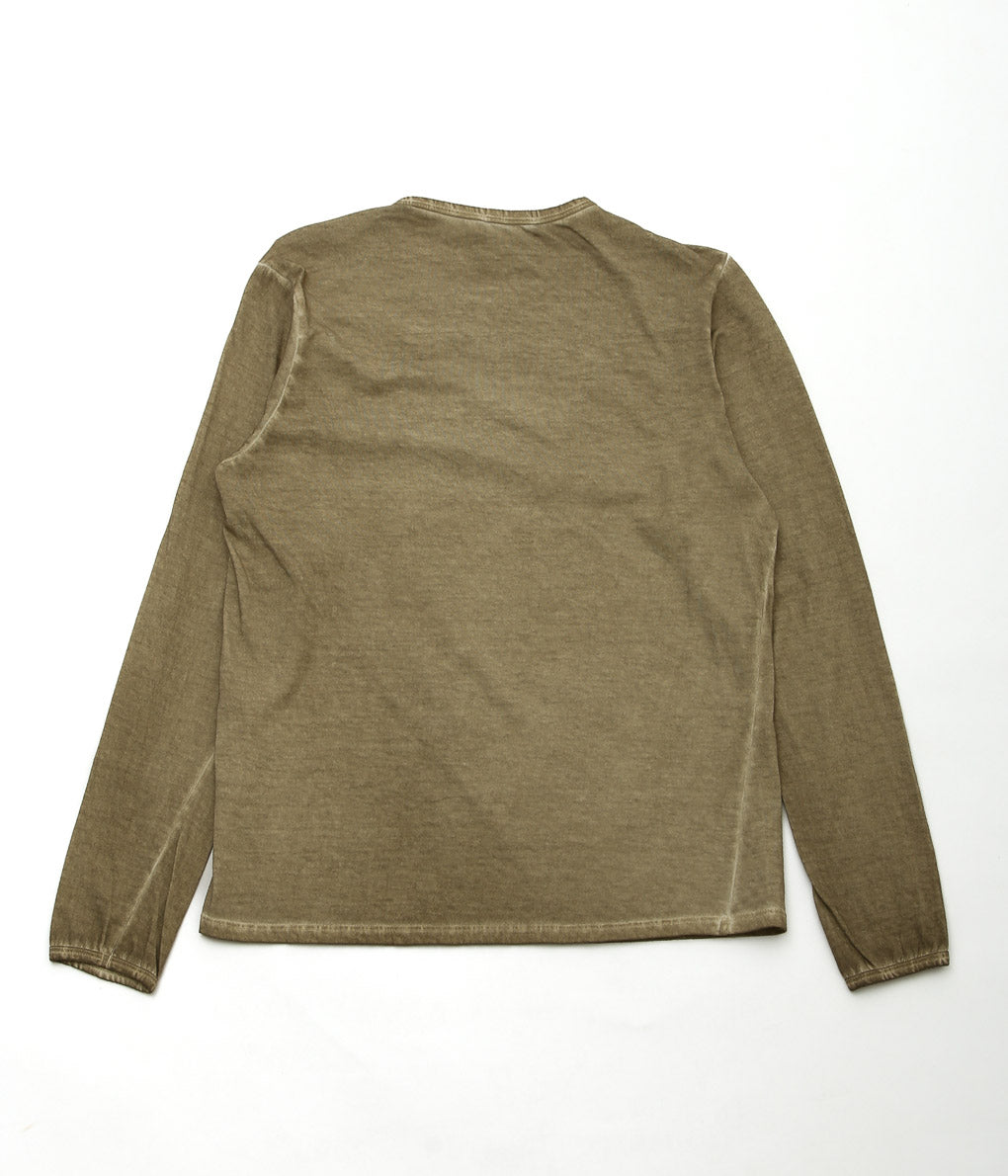 GABRIELA COLL GARMENTS ''NO.87 ORGANIC COTTON LONG SLEEVE T-SHIRT ''(OFF GREEN)