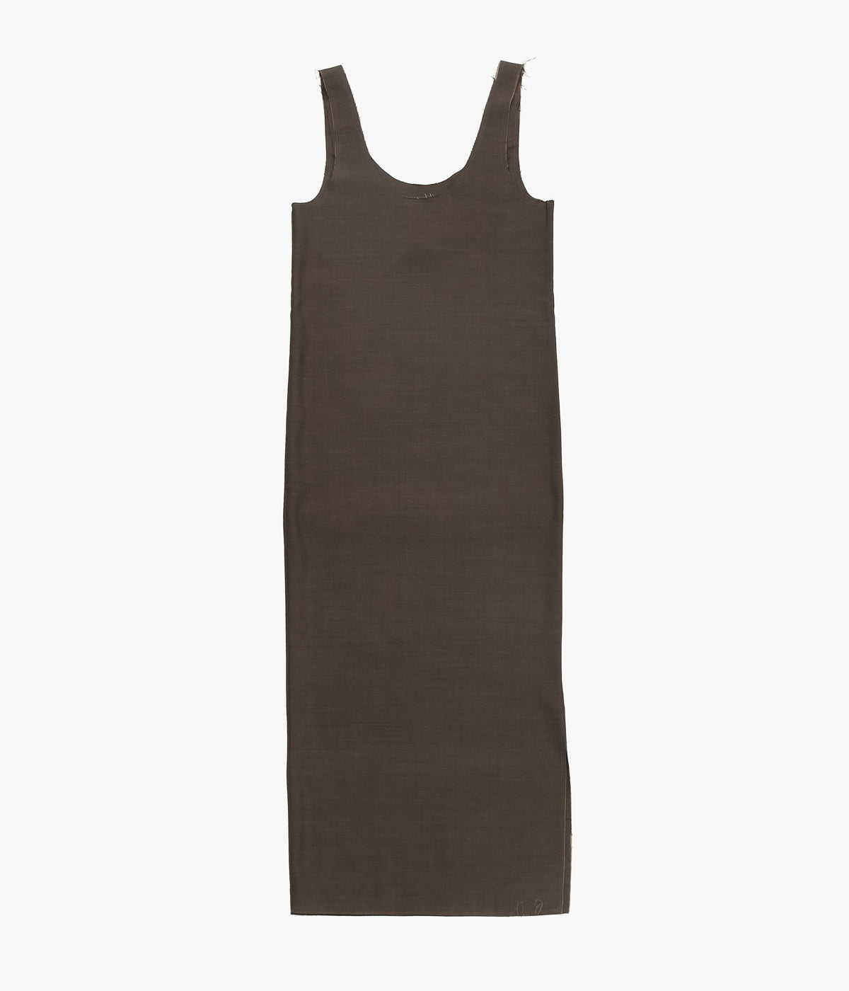 GABRIELA COLL GARMENTS ''NO.100 SUMMER WOOL SLIP DRESS'' (BROWN)