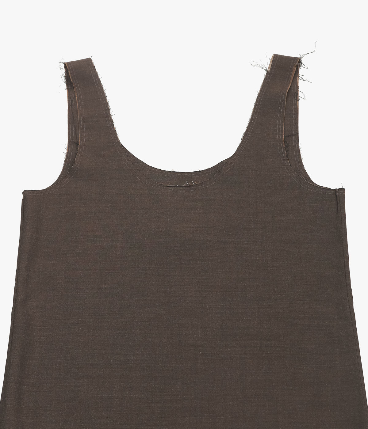 GABRIELA COLL GARMENTS ''NO.100 SUMMER WOOL SLIP DRESS'' (BROWN)