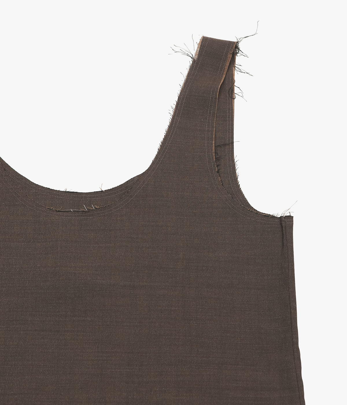 GABRIELA COLL GARMENTS ''NO.100 SUMMER WOOL SLIP DRESS'' (BROWN)