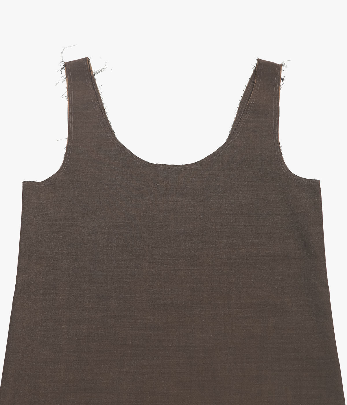 GABRIELA COLL GARMENTS ''NO.100 SUMMER WOOL SLIP DRESS'' (BROWN)