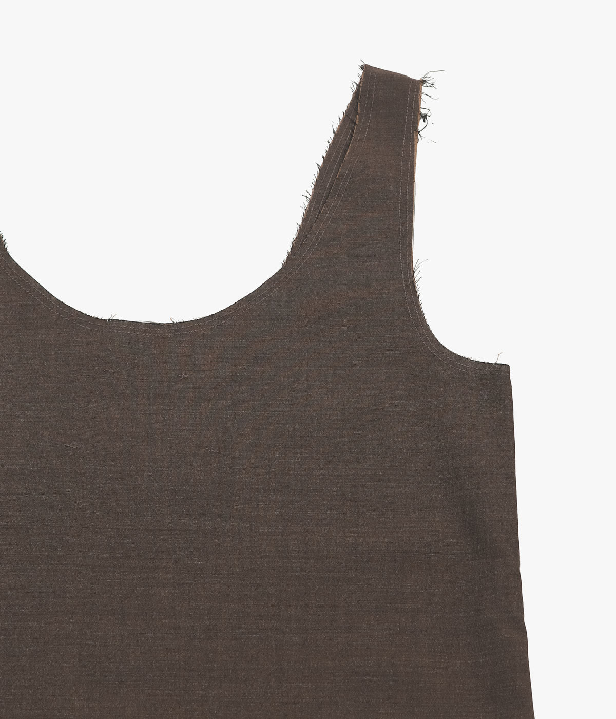 GABRIELA COLL GARMENTS ''NO.100 SUMMER WOOL SLIP DRESS'' (BROWN)
