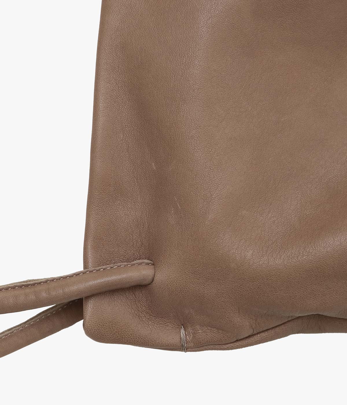 GABRIELA COLL GARMENTS ''NO.131 LEATHER GATHERED CROSSED BAG'' (BROWN)
