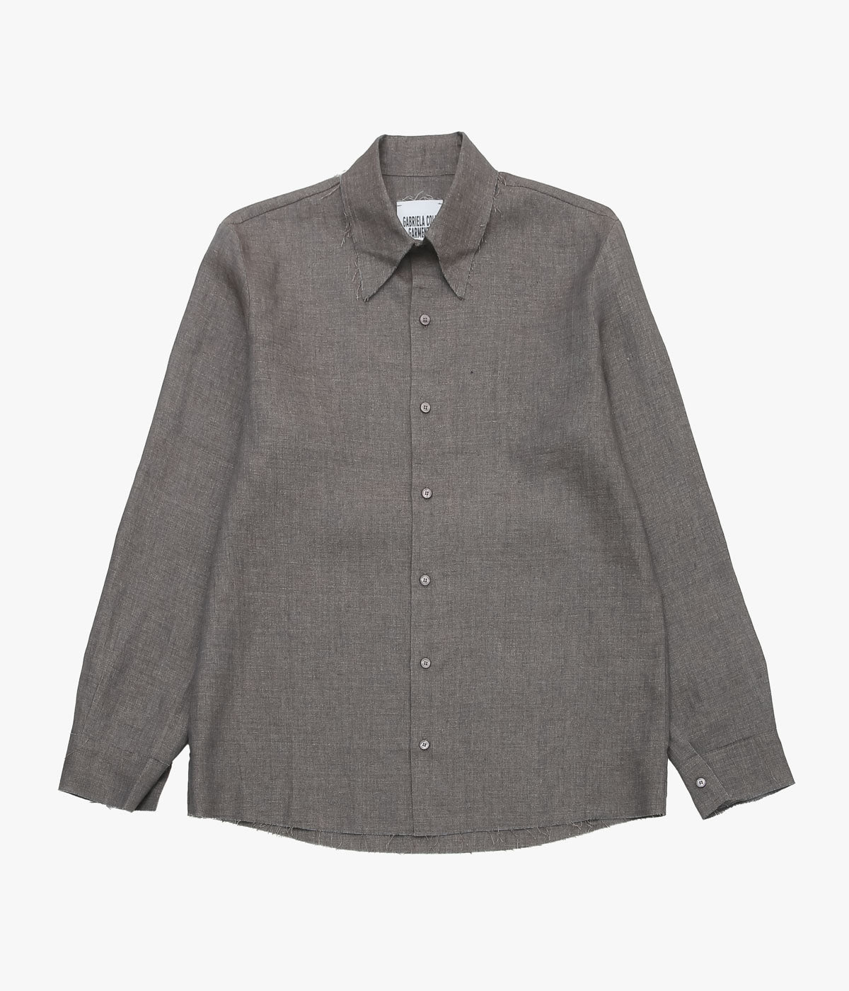 GABRIELA COLL GARMENTS ''NO.197 LINEN SHIRT'' (BROWN)