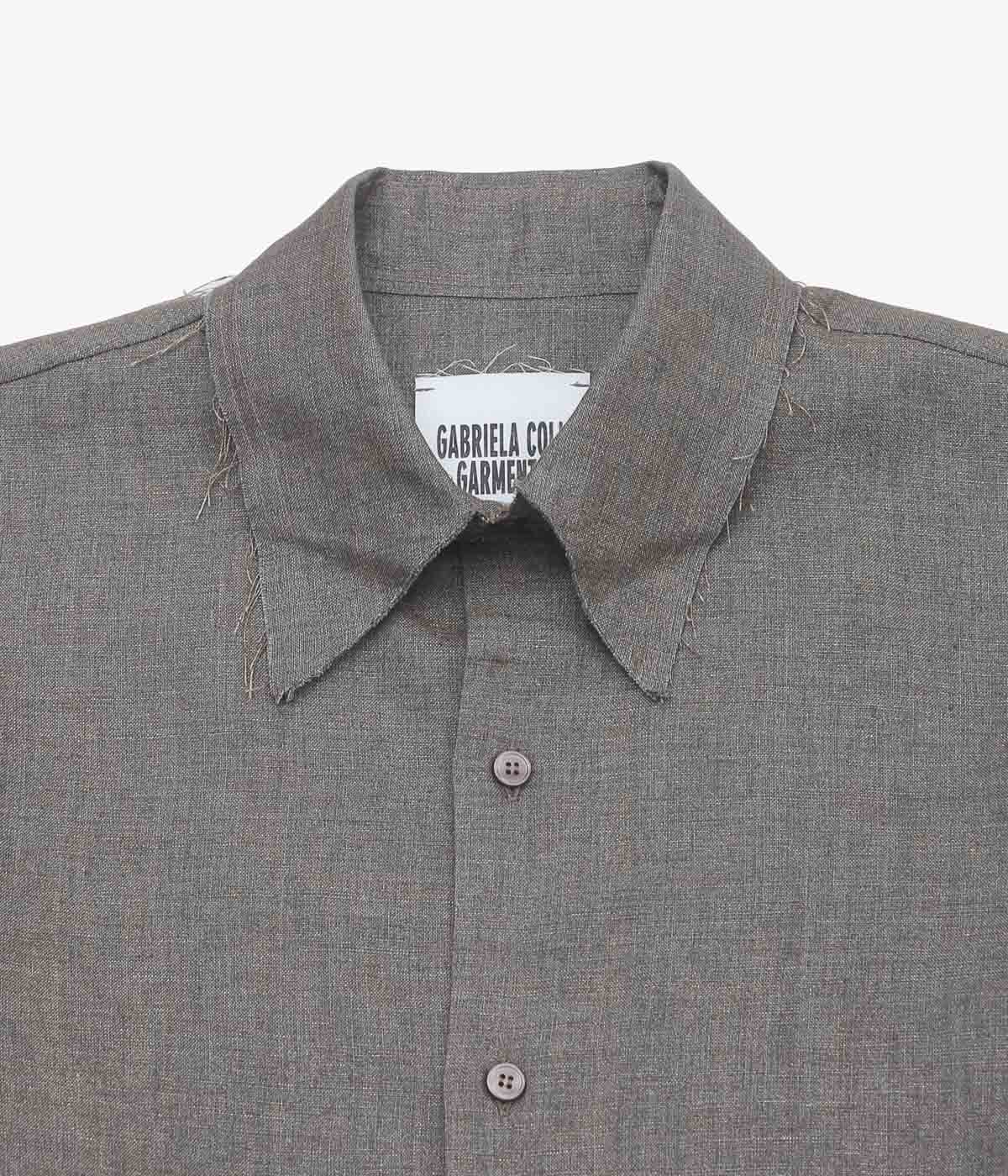 GABRIELA COLL GARMENTS ''NO.197 LINEN SHIRT'' (BROWN)